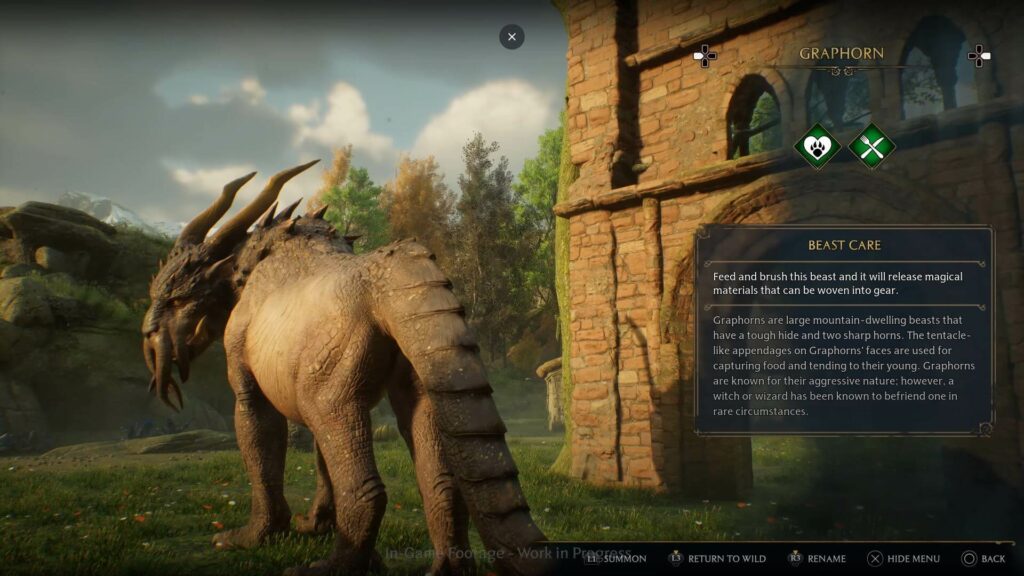 Graphorn in Hogwarts Legacy